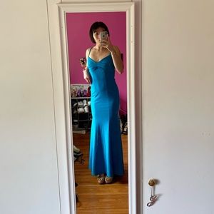 Teal evening gown. Prom dress or special occasions